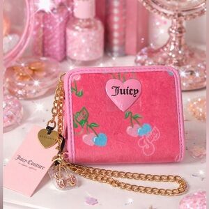 JUICY COUTURE RETRO JUICY CHERRY SMALL ZA WITH BACK ID ORGANIZER EXCLUSIVE